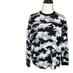 Nanette Lepore Camouflage Sweater with Lace Detail